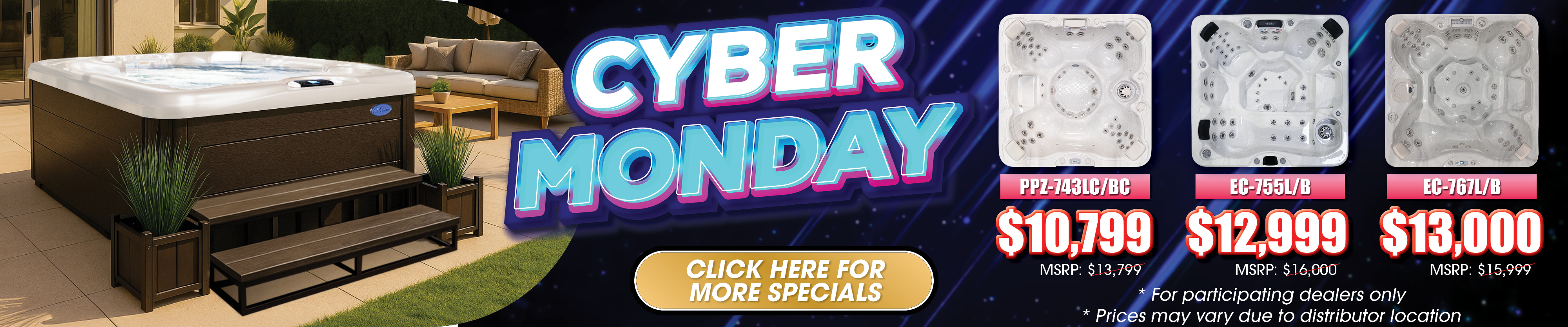 Calspas hot tub being used in a family setting - La Vale