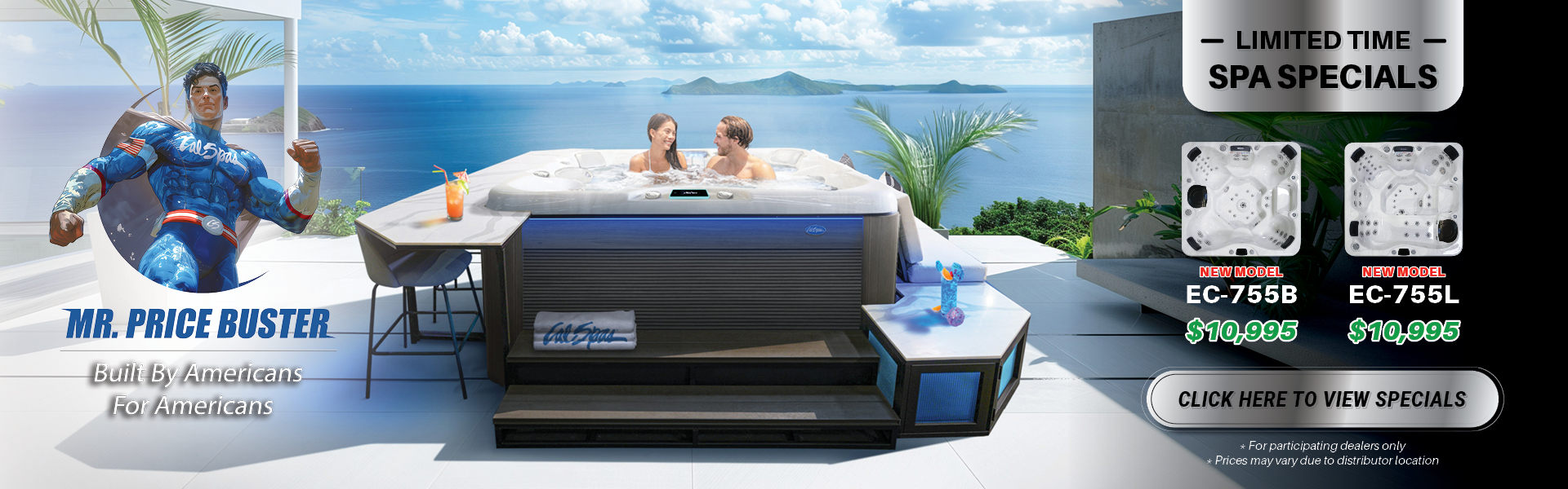 Calspas hot tub being used in a family setting - La Vale