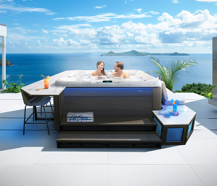 Calspas hot tub being used in a family setting - La Vale